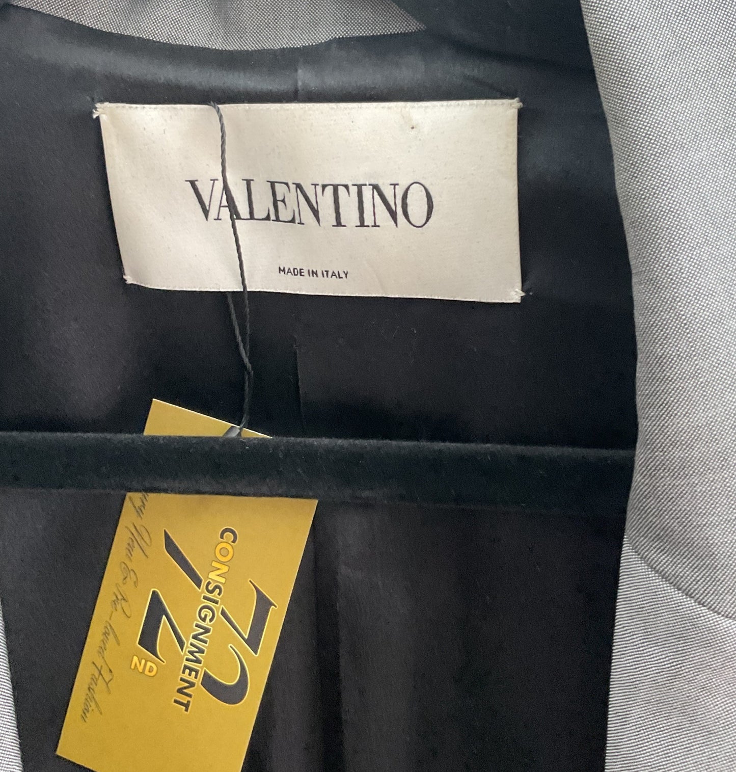 VALENTINO Wool Mohair Evening Blazer w/ Lace Trim
