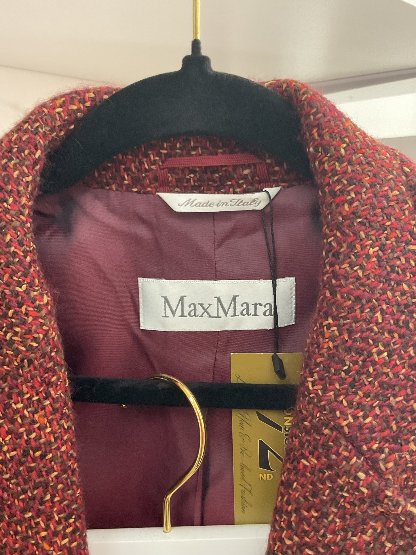 MAX MARA Virgin Wool Tweed Blazer Skirt Set
