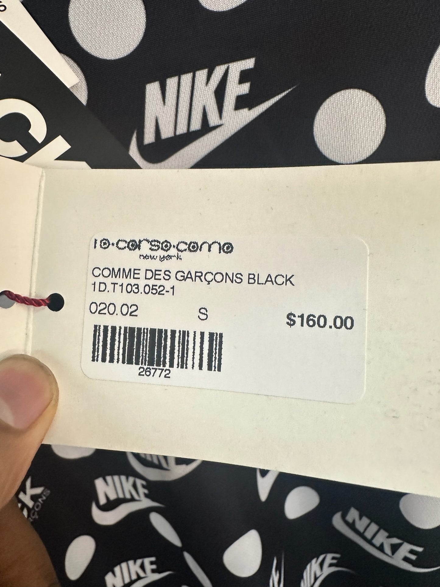 BLACK COMME DES GARCONS X NIKE Printed Crewneck Long Sleeve w/ Tags