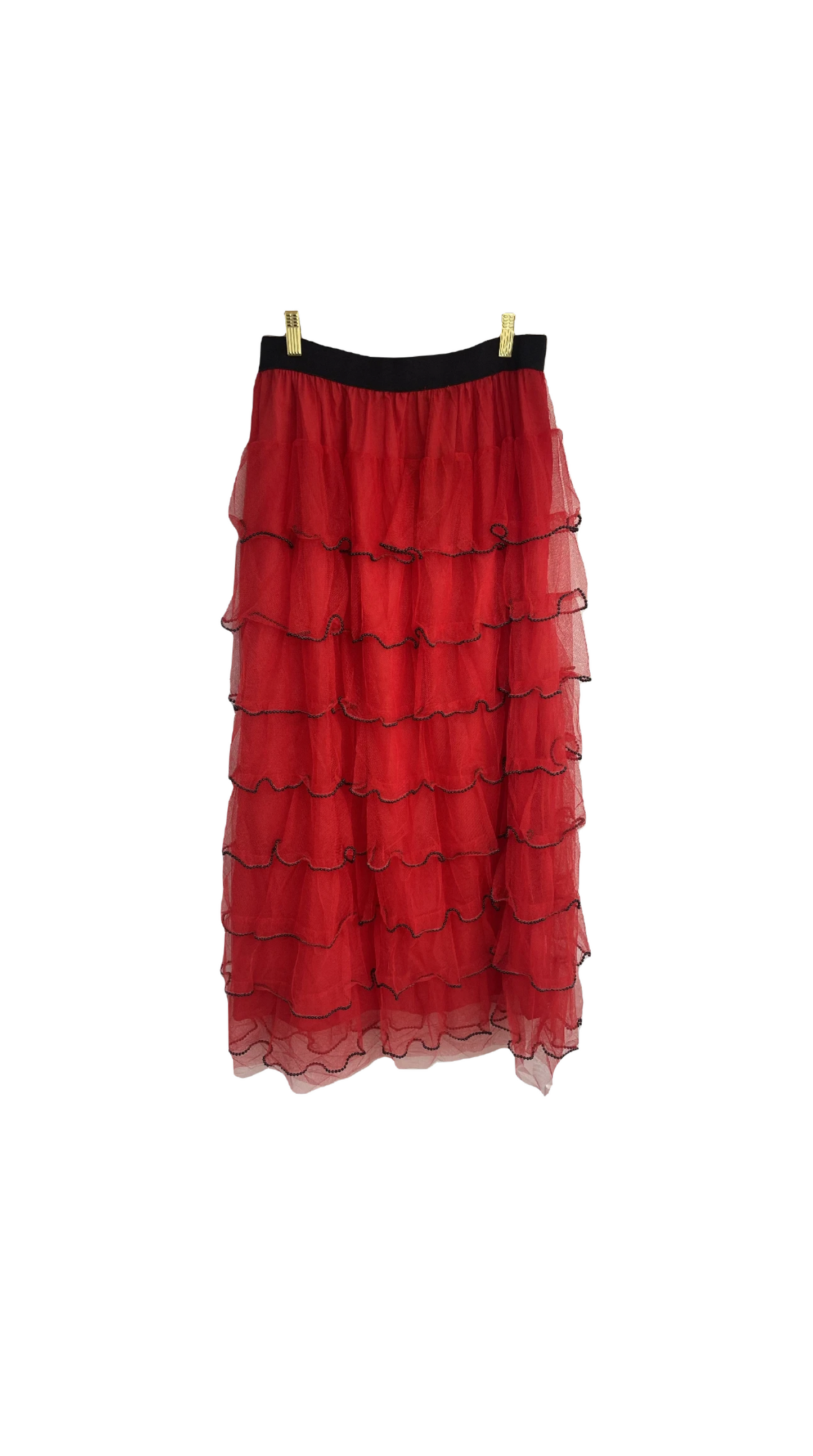 Independent Brand Maxi Layered Ruffled Skirt