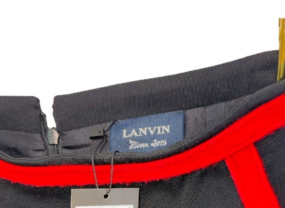 LANVIN 2015 Runway Collection Wool Mini-Skirt w/ Patterning