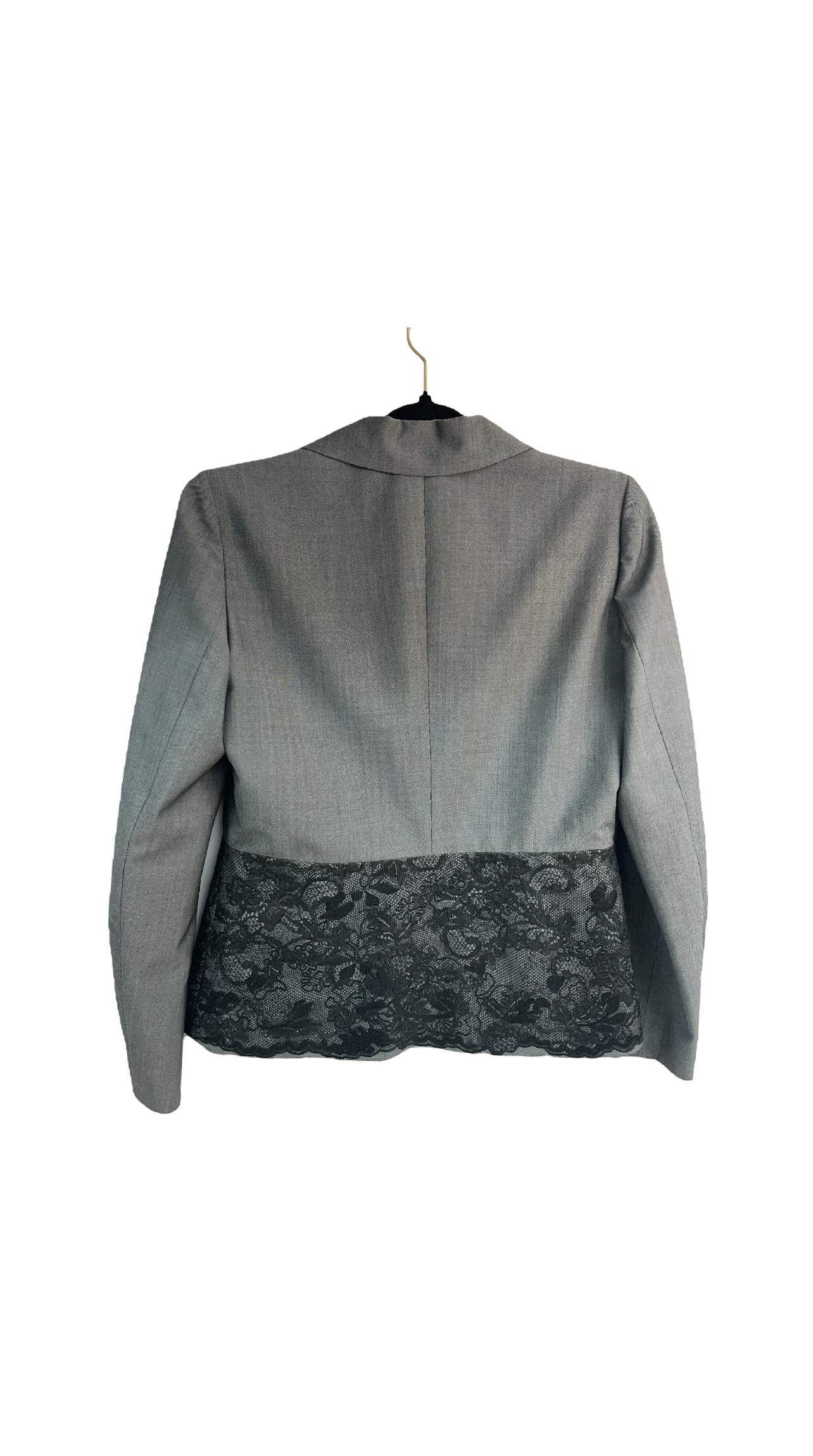 VALENTINO Wool Mohair Evening Blazer w/ Lace Trim