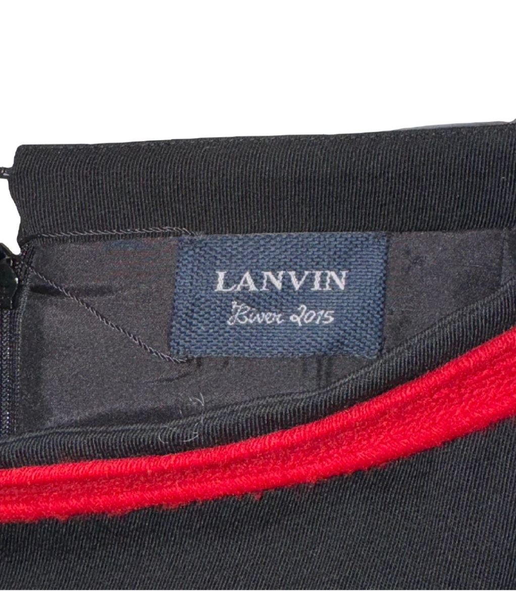 LANVIN 2015 Runway Collection Wool Mini-Skirt w/ Patterning
