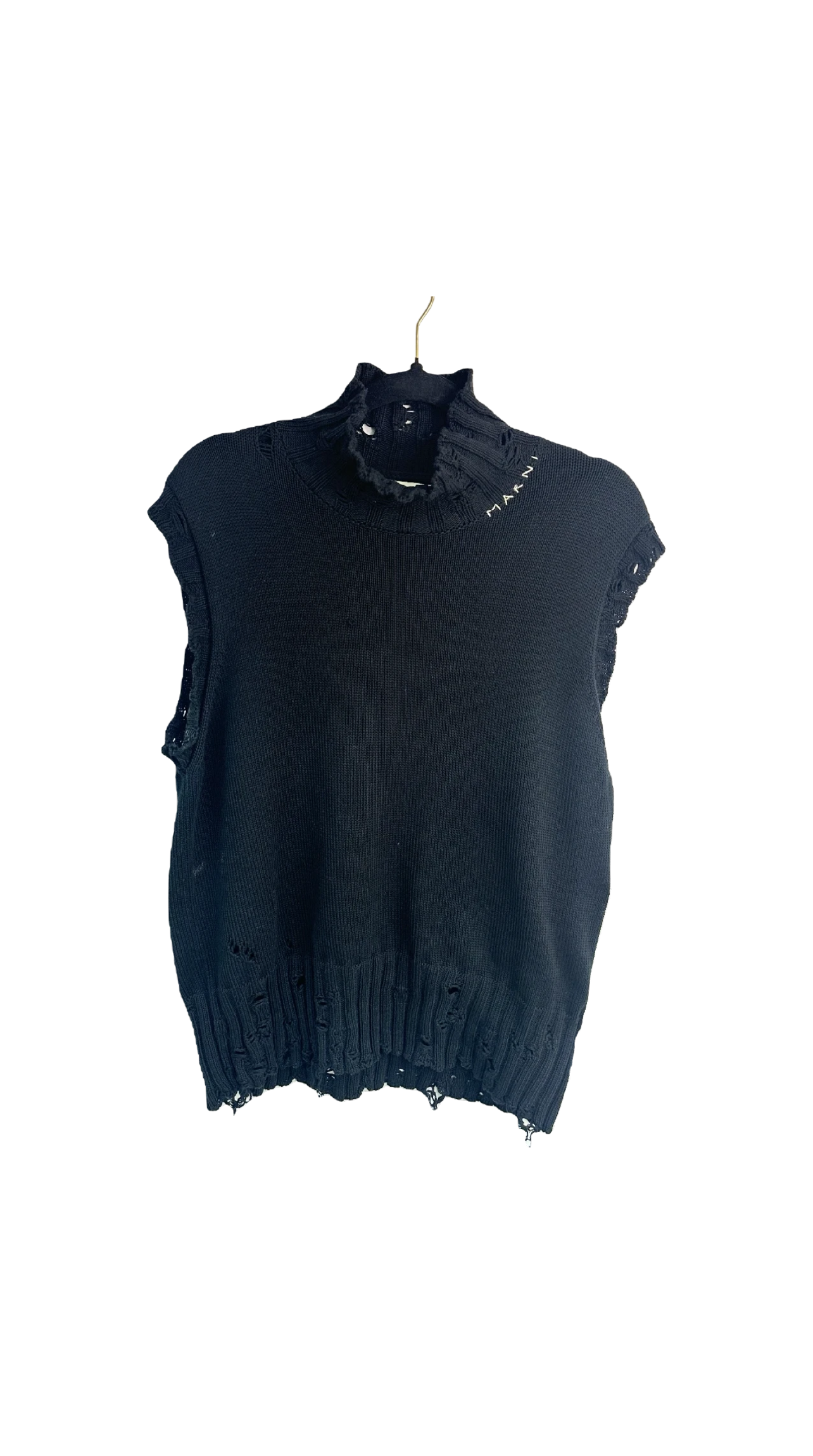 MARNI Turtleneck Short Sleeve Sweater Vest