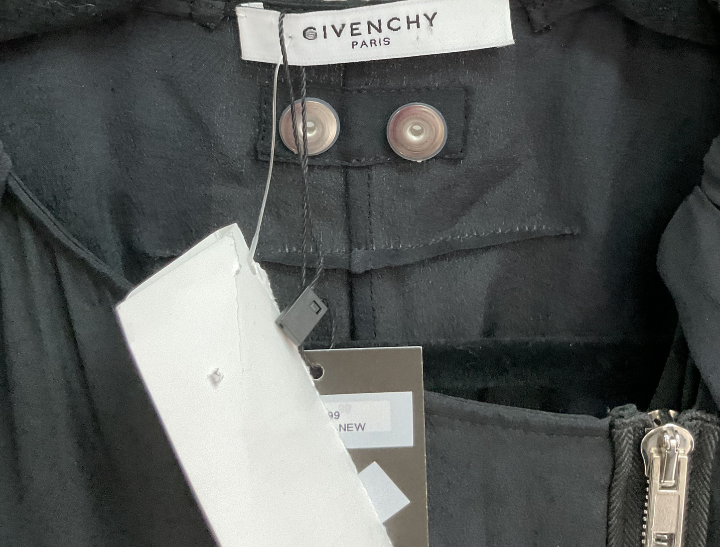 GIVENCHY Silk Asymmetric Zip-up Top w/ Tags
