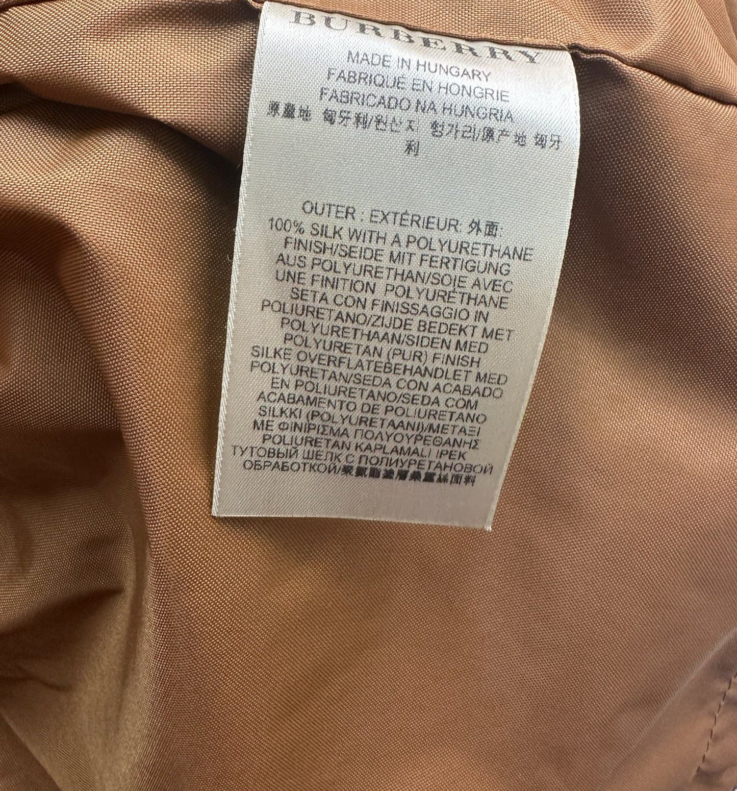 BURBERRY Silk Hooded Jacket