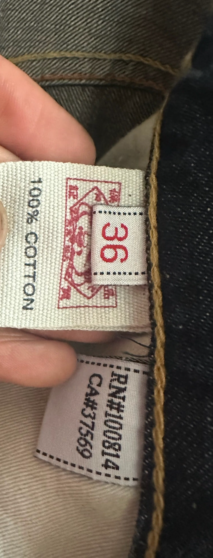 EVISU Deadstock Daicock Denim Jeans w/ Tags